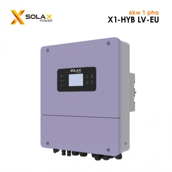 Biến Tần Inverter Solax Hybrid 6kW 1 pha X1-HYB-LV EU màu tím