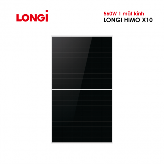Tấm Pin Năng Lượng Mặt Trời LONGi 560W 1 mặt kính