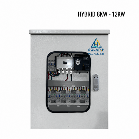 Tủ điện Hybrid 5kw – 8kw 1 pha 2 MPT
